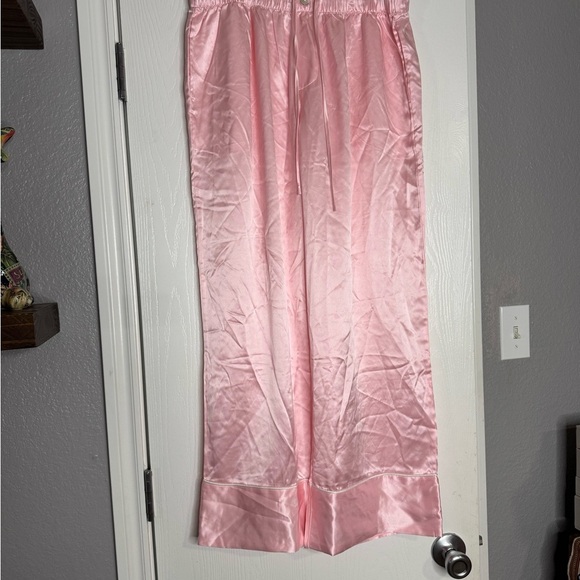 Pink Satin Button-Up Pajama set - Picture 4 of 6
